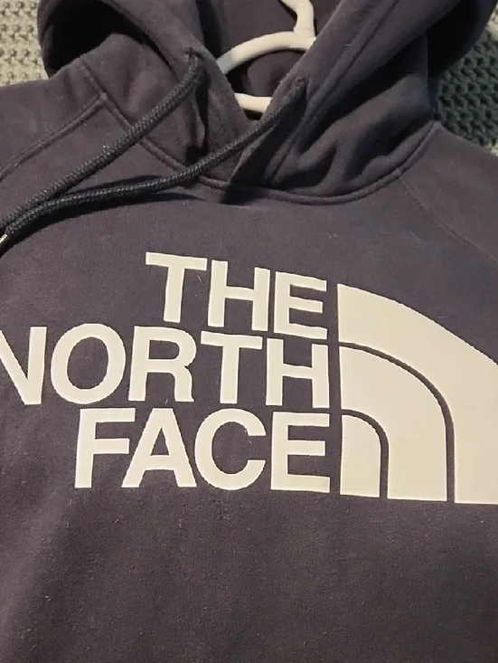 The North Face Navy Hoodie with White Logo - Picture 6 of 8